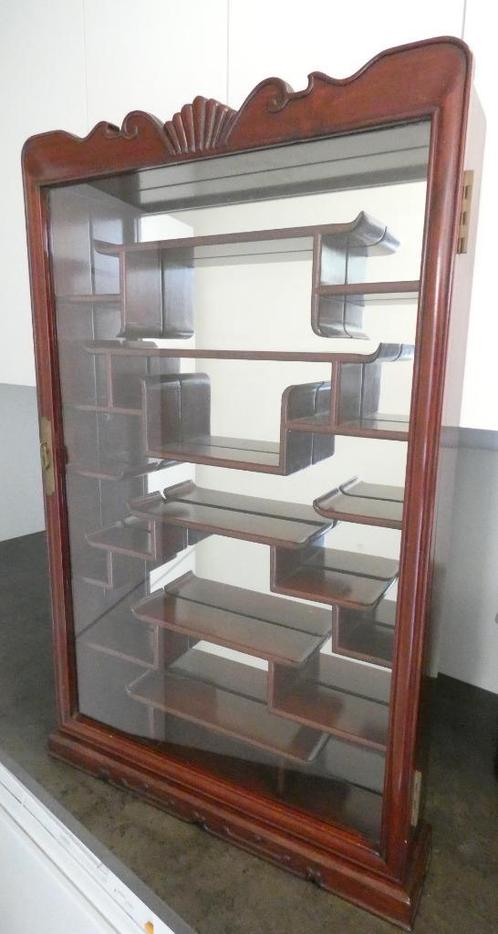 Aziatisch Chinees spiegel wandvitrine [1677], Antiek en Kunst, Antiek | Woonaccessoires, Ophalen