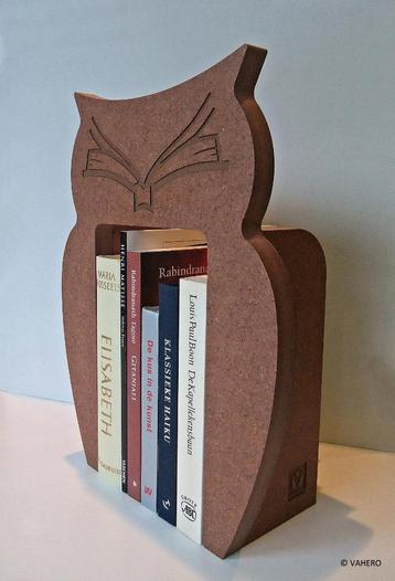 Houten design boekensteun uil: The Bookowl - Vahero - NIEUW