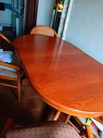 Ovale tafel met 4 stoelen, Kersenkleur, 4 tot 6 stoelen, Zo goed als nieuw, Ophalen