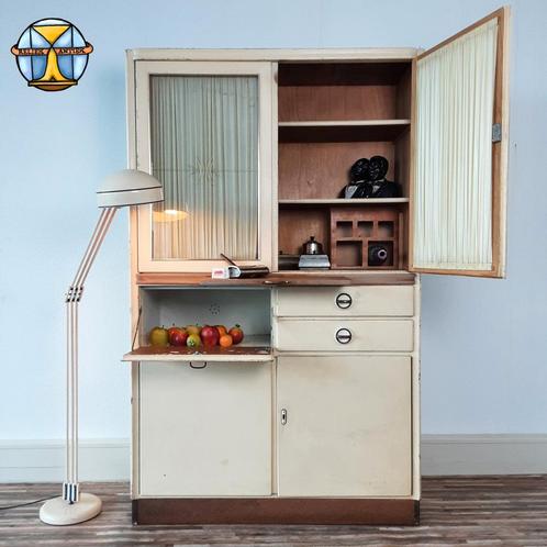 Antieke Art Deco buffetkast / Art Deco keuken kast (bezorgd), Huis en Inrichting, Kasten | Buffetkasten, Zo goed als nieuw, 150 tot 200 cm