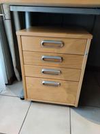 Bureau in goede staat met ladeblok, kast en stoel, Maison & Meubles, Enlèvement, Utilisé, Réglable en hauteur, Bureau