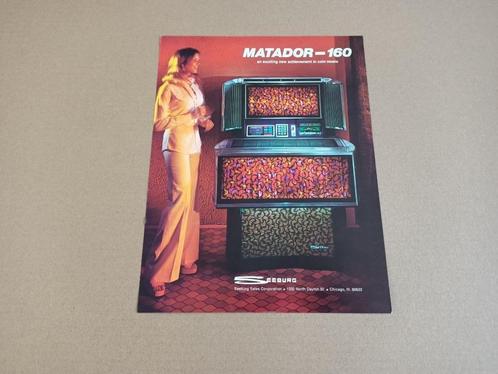 Flyer: Seeburg Matador-160 (1972) jukebox, Verzamelen, Automaten | Jukeboxen, Seeburg, Verzenden