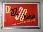 Vintagereclamebord Belga Sigaretten, jaren 50, Collections, Marques & Objets publicitaires, Comme neuf, Enlèvement ou Envoi, Panneau publicitaire