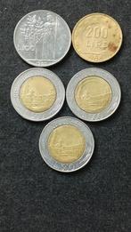 Set van 5  Repubblica Italiana 100L-200L-500L 1985-1986, Ophalen of Verzenden, Italië, Setje