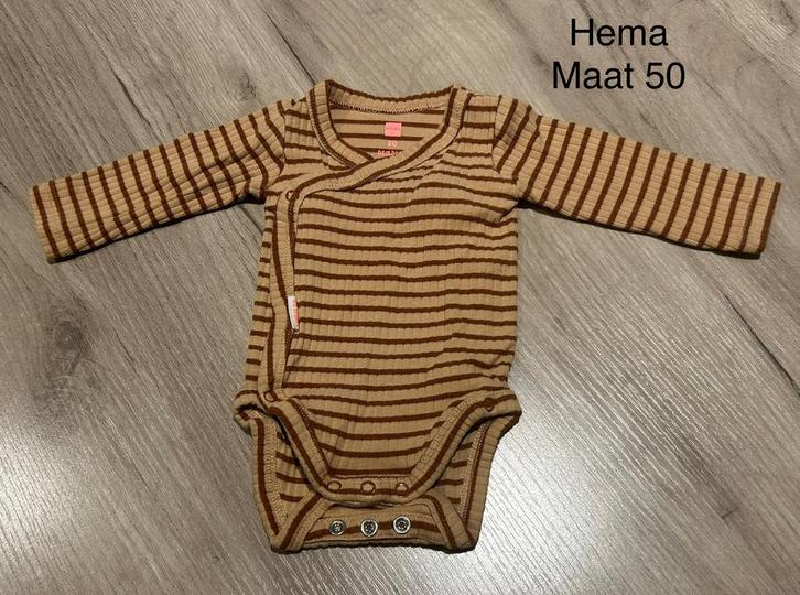 Overslag romper (Hema, maat 50), Kinderen en Baby's, Babykleding | Maat 50, Zo goed als nieuw, Ophalen of Verzenden