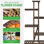 Étagère 6 étages en bois massif pour balcon/terrasse/jardin, Enlèvement, Utilisé