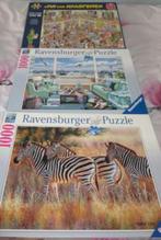 3 puzzel van 1000 stuks, Ophalen, 500 t/m 1500 stukjes, Zo goed als nieuw, Legpuzzel