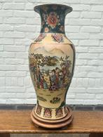chinese vaas met houte opzetstuk, Antiek en Kunst, Ophalen