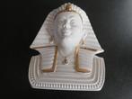 Buste Pharaon Hollywood Regency en porcelaine avec dorure, Antiquités & Art, Curiosités & Brocante, Enlèvement ou Envoi