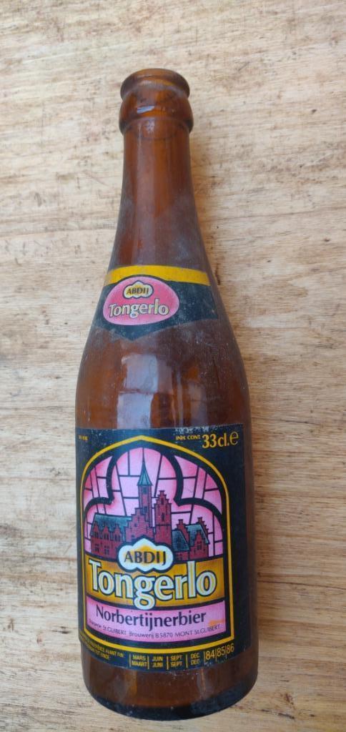 Ancienne bouteille de bière Tongerlo, Collections, Marques de bière, Utilisé, Bouteille(s), Autres marques, Enlèvement