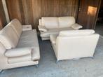 Lederen salon te koop, Huis en Inrichting, Zetels | Complete zithoeken, Ophalen, Gebruikt, Leer