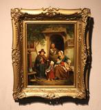 Mooi olieverfpaneel uit 1859, Antiek en Kunst, Ophalen of Verzenden