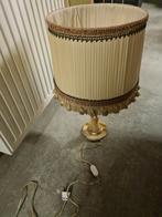 Vintage tafellamp, Huis en Inrichting, Lampen | Lampenkappen, Ophalen, Gebruikt, Beige, Rond