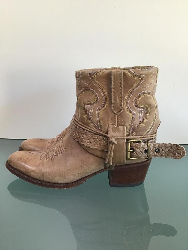 Gratis Verzenden | Sendra leren bruine boots 37, Kleding | Dames, Schoenen, Zo goed als nieuw, Lage of Enkellaarzen, Bruin, Verzenden