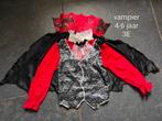 Vampier kostuum met cape - Halloween, Ophalen of Verzenden, Zo goed als nieuw, 110 t/m 116, Jongen of Meisje