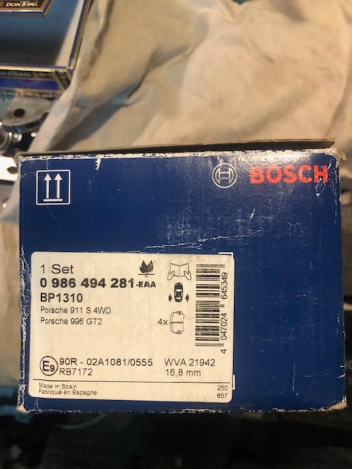 BOSCH 0 986 494 281 Remblokkenset  ACHTER  PORSCHE  NIEUW, Auto-onderdelen, Remmen en Aandrijving, Porsche, Ophalen of Verzenden