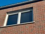 Wit pvc dubbel opendraaiend raam, Ophalen, Kunststof, Gebruikt, Raamkozijn