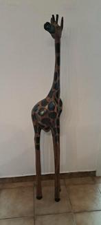 Girafe en bois, Antiek en Kunst