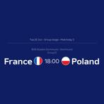 Euro 2024 Tickets (CAT2) - Frankrijk vs. Polen, Trois personnes ou plus, Cartes en vrac, Juin