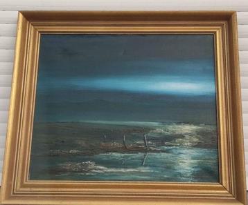 Huile sur toile marine signe herrlman maroel disponible aux enchères