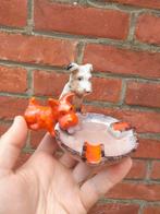 Brocante asbak porselein Fox terriër, Ophalen of Verzenden