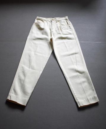 Italiaans design - Ivoorkleurige jeans – Roccobarocco – maat