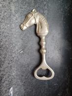 zilverkleurige metalen flesopener paard, Antiek en Kunst, Ophalen of Verzenden