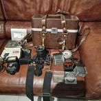 Vintage Canon 300 TL  heel veel toebehoren veel extra lenzen, Ophalen of Verzenden