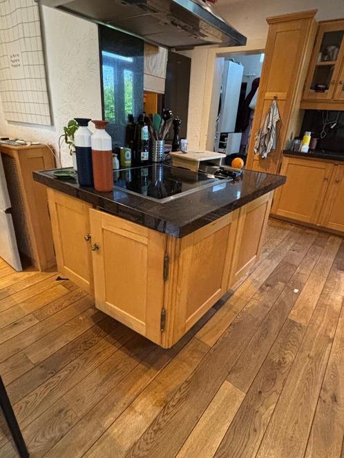 keuken, Huis en Inrichting, Keuken | Complete keukens, Gebruikt, Overige typen, Bruin, Graniet of Steen, Met kookeiland, Ophalen
