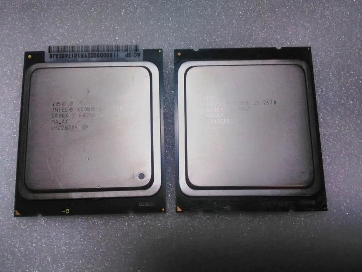 2x Intel Xeon E5-2670 :8C/16T 2,6GHz (3,3GHz Turbo) 20Mb, Computers en Software, Processors, Gebruikt, 8-core, 3 tot 4 Ghz, Ophalen of Verzenden