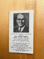 Rouwkaart Alidor Claeys  Zedelgem  1889 + 1976, Envoi, Carte de condoléances
