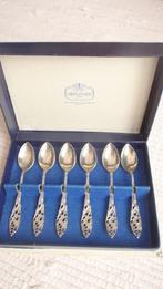 Vintage set 6 verzilverde lepeltjes - GeBe Nieuwpoort, Antiek en Kunst, Antiek | Bestek, Ophalen