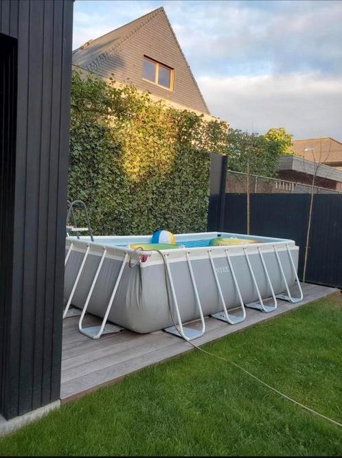 Zwembad intex 400x200x100 met trap en pomp, Tuin en Terras, Zwembaden, Zo goed als nieuw, Ophalen