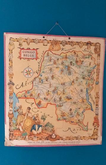 Vintage poster van de Côte d'Or van Belgische chocolade uit  beschikbaar voor biedingen