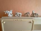 4 figurines de chevaux en porcelaine blanche, Comme neuf, Enlèvement