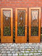 Antieke glas in lood deuren, 3x, Ophalen