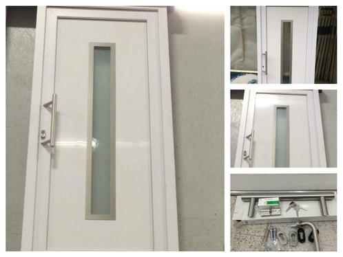 PVC deur met wit glas of half glas, inclusief handgreep, Doe-het-zelf en Bouw, Raamkozijnen en Schuifdeuren, Nieuw, Ophalen
