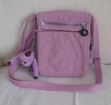 Kipling Pink „Eldorado” + schoudertas met aap beschikbaar voor biedingen