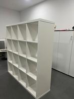 Witte vakkenkast, Huis en Inrichting, Kasten | Roldeurkasten en Archiefkasten, Ophalen, Zo goed als nieuw, 100 tot 150 cm, 100 tot 150 cm