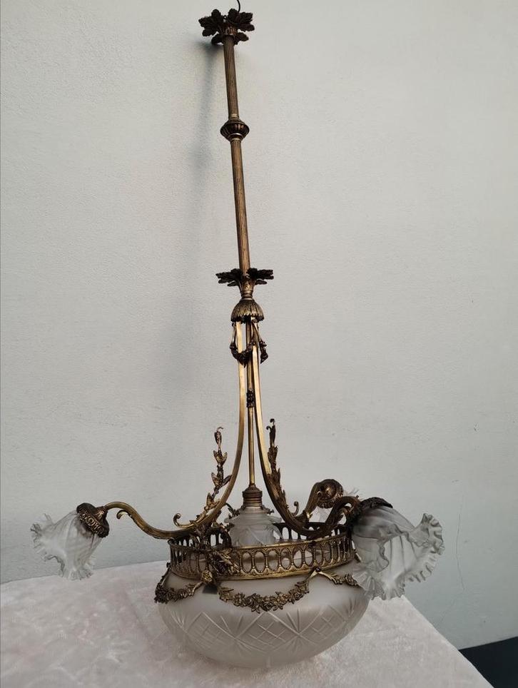 Koperen luster, Antiquités & Art, Antiquités | Éclairage, Enlèvement