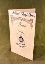 ABL,Menu en l'honneur du Colonel Van Cools, Ordonnance,1956., Envoi