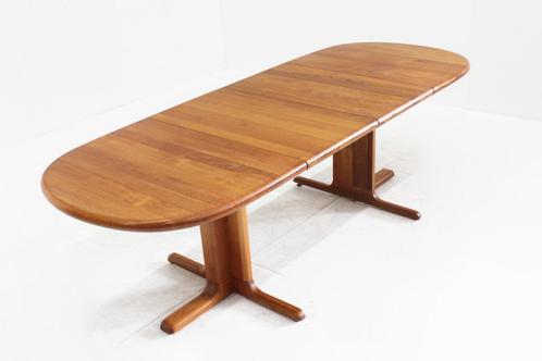 Vintage deense ovalen uitschuifbare eettafel tafel teak, Antiek en Kunst, Antiek | Meubels | Tafels, Ophalen