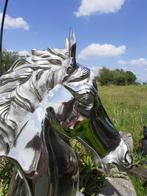PRACHTIG PAARDENHOOFD GEMAAKT VAN GEGOTEN ALUMINIUM, Tuin en Terras, Ophalen of Verzenden, Nieuw, Overige materialen, Dierenbeeld