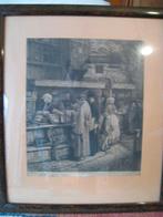 Ets H. Leys Pinxt, P. Van Reeth sculp, met onderschrift, Antiek en Kunst, Ophalen