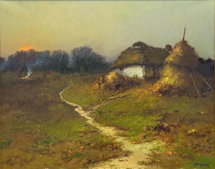 Albert Demoen (1916-1992): Vanavond in de Kempen (101x121cm), Antiek en Kunst, Kunst | Schilderijen | Klassiek, Ophalen