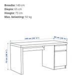 Ikea Malm buurea nieuwprijs 169, Comme neuf, Enlèvement ou Envoi