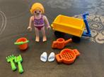 Playmobil fille avec charrette à bras, Comme neuf, Ensemble complet, Enlèvement ou Envoi