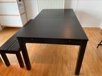 Ikea tafel met 2 extra legplanken en bank, Maison & Meubles, Tables | Tables à manger, 50 à 100 cm, Utilisé, Enlèvement ou Envoi