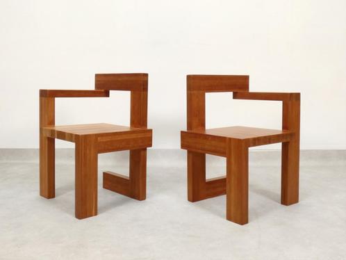 Steltman chairs in the style of Gerrit Rietveld, Antiquités & Art, Art | Objets design, Enlèvement ou Envoi