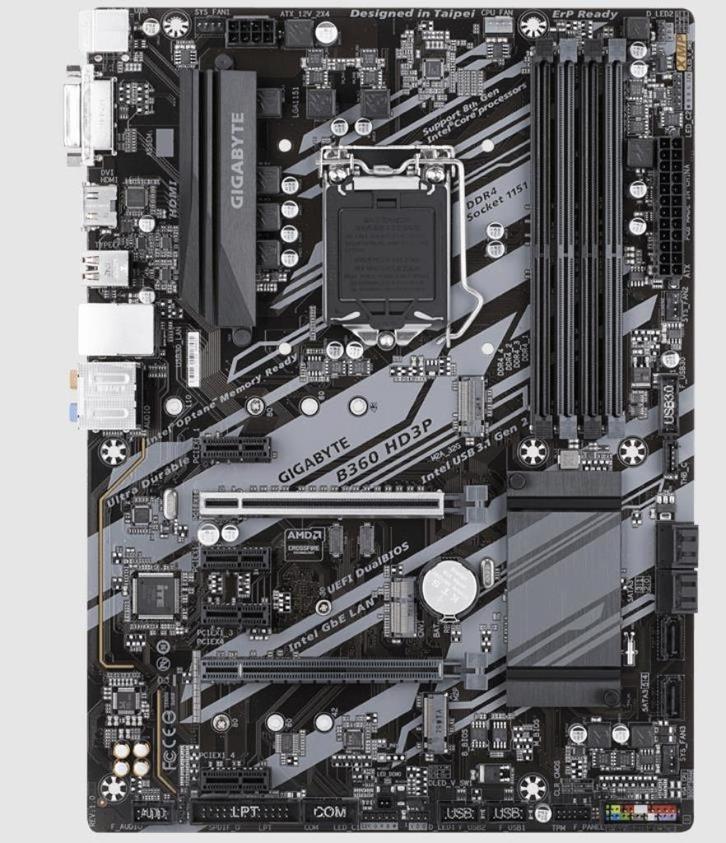 Gigabyte B360 HD3P Socket 1151, Computers en Software, Moederborden, Zo goed als nieuw, AMD, DDR4, Ophalen of Verzenden